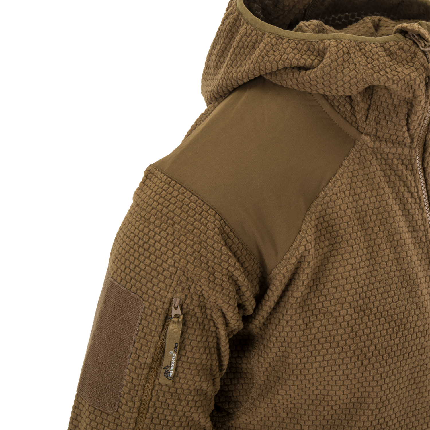 Alpha Hoodie Jacket Grid Fleece (Black)