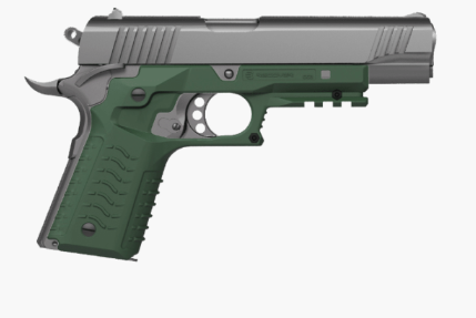CC3 Grip and Rail System for the 1911 (Olive)