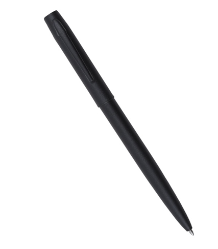 Metal Clicker Pen Blue Ink (Black)
