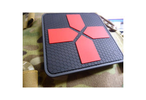 Big RedCross Medic Patch, 100mm, blackmedic / JTG 3D Rubber Patch