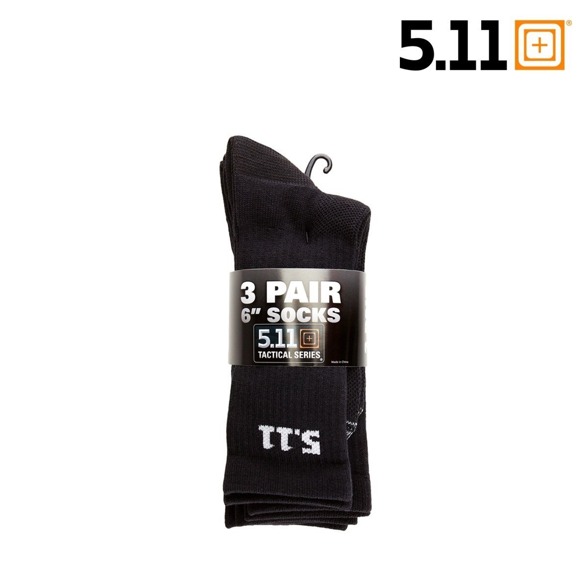 3-Pack 6'' Socks (Black)
