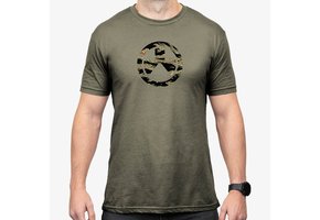 Tiger Stripe Icon Blend T-Shirt (Olive Drab Heather)