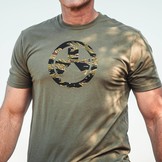 Tiger Stripe Icon Blend T-Shirt (Olive Drab Heather)