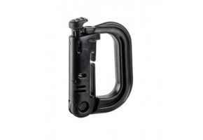 Carabiner w/D-ring and MOLLE Attachment (Black)