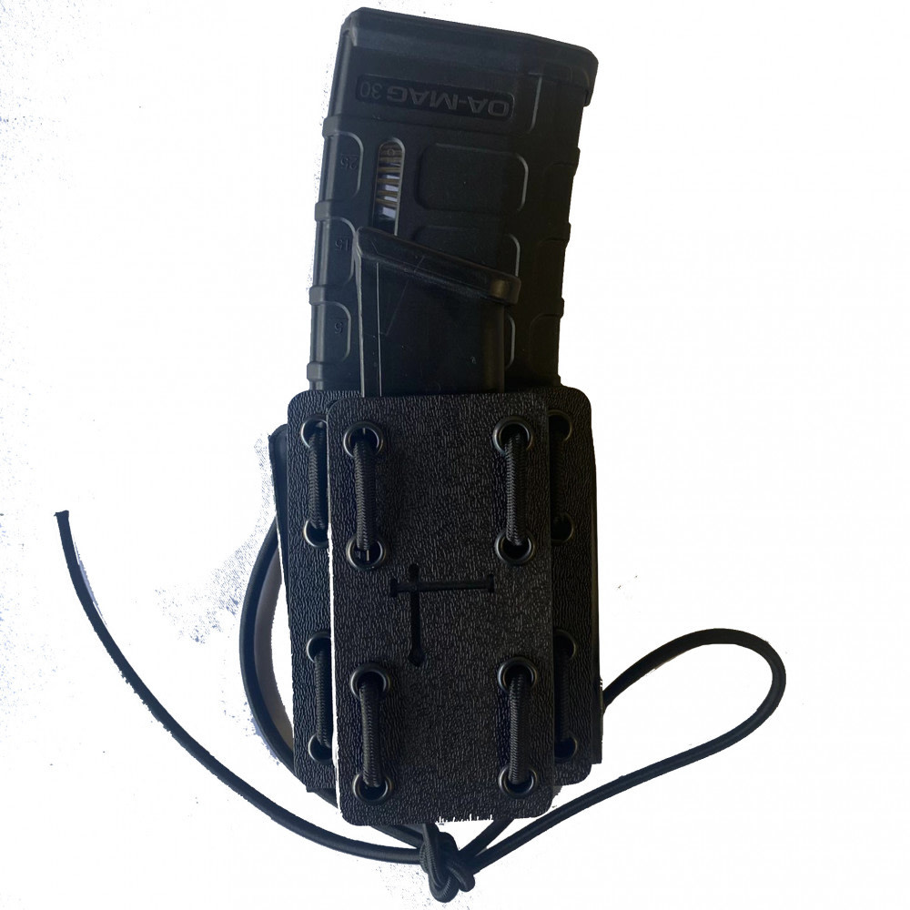 Double Stack Kydex Pistol and Rifle Magazine holder w/Malice Clips