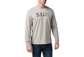 Camo Logo Fill Long Sleeve Tee (Heather Grey)