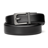Leather Gun Belt X3 Buckle (Nickel Free) Black Leather