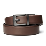 Brown Leather Gun Belt X3 Buckle (Nickel Free)
