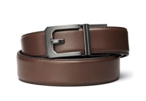 Brown Leather Gun Belt X3 Buckle (Nickel Free)