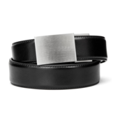 Black Leather Gun Belt 1.5" X4 Stainless Steel Buckle