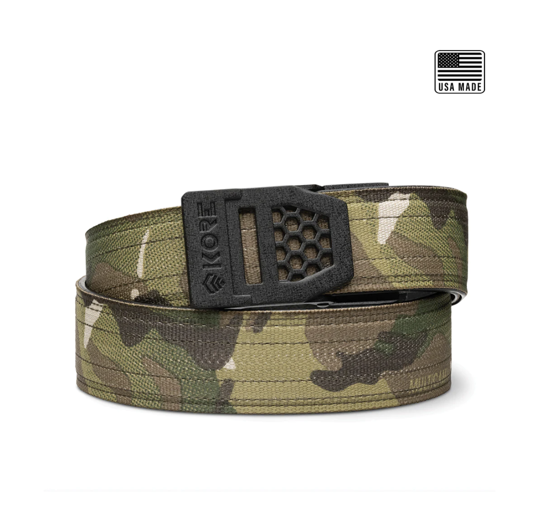 USA Multicam Tactical Gun Belt 1.5" X6 Black Buckle
