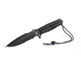 Maradeur Paracord 550 Serration + Kydex case (Black)