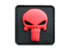 Punisher 3D PVC Patch (Red)