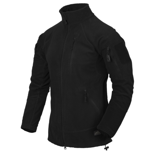 Alpha Tactical Jacket Grid Fleece (Black)