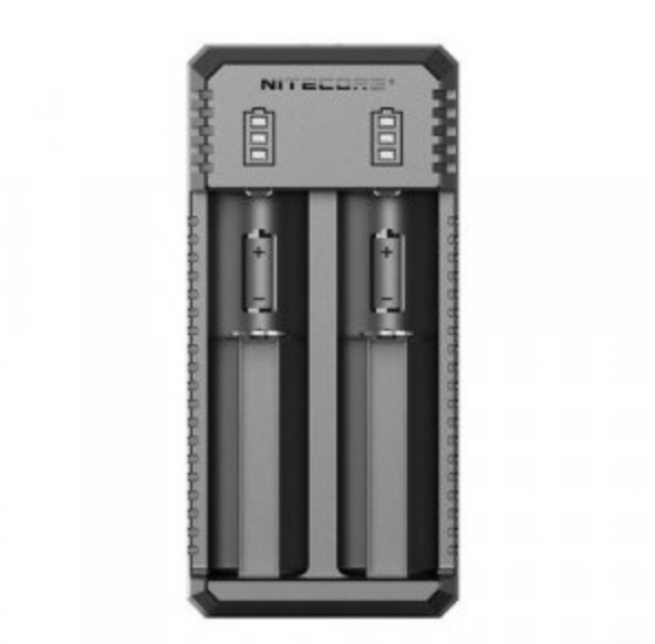 UI2 Dual-Slot USB Charger, for 18650, 21700, 18350, 20700 Batteries