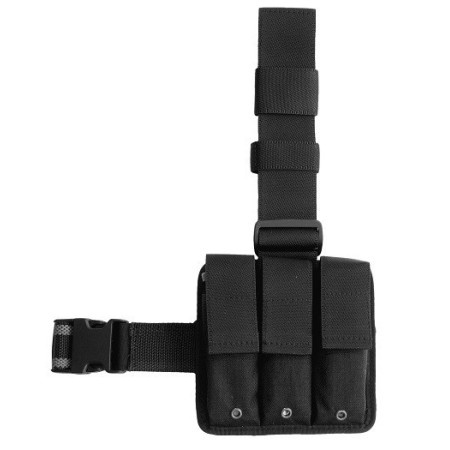 Triple Thigh System Magazine Holder for Pistol (Black)