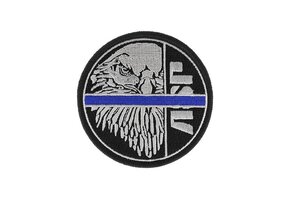 Silver ASP Eagle Patch Blue Line