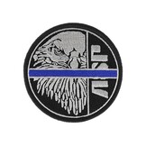 Silver ASP Eagle Patch Blue Line