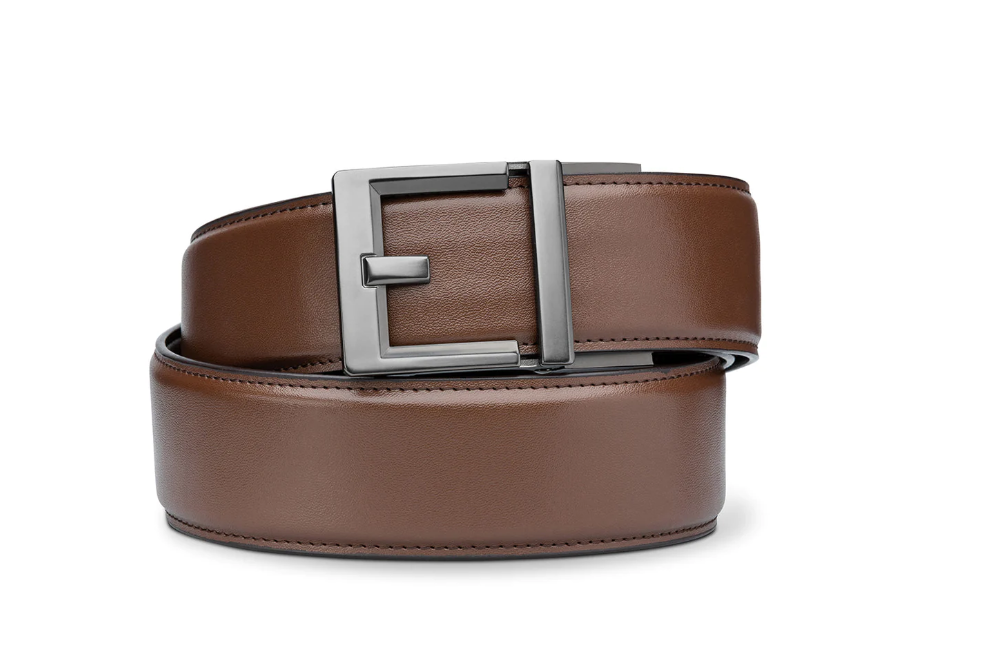 Brown Leather Garrison Belt G2 Buckle