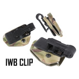 Kydex Single Pistol Magazine Carrier for Double Stack 9mm w/IWB Clip (Black)