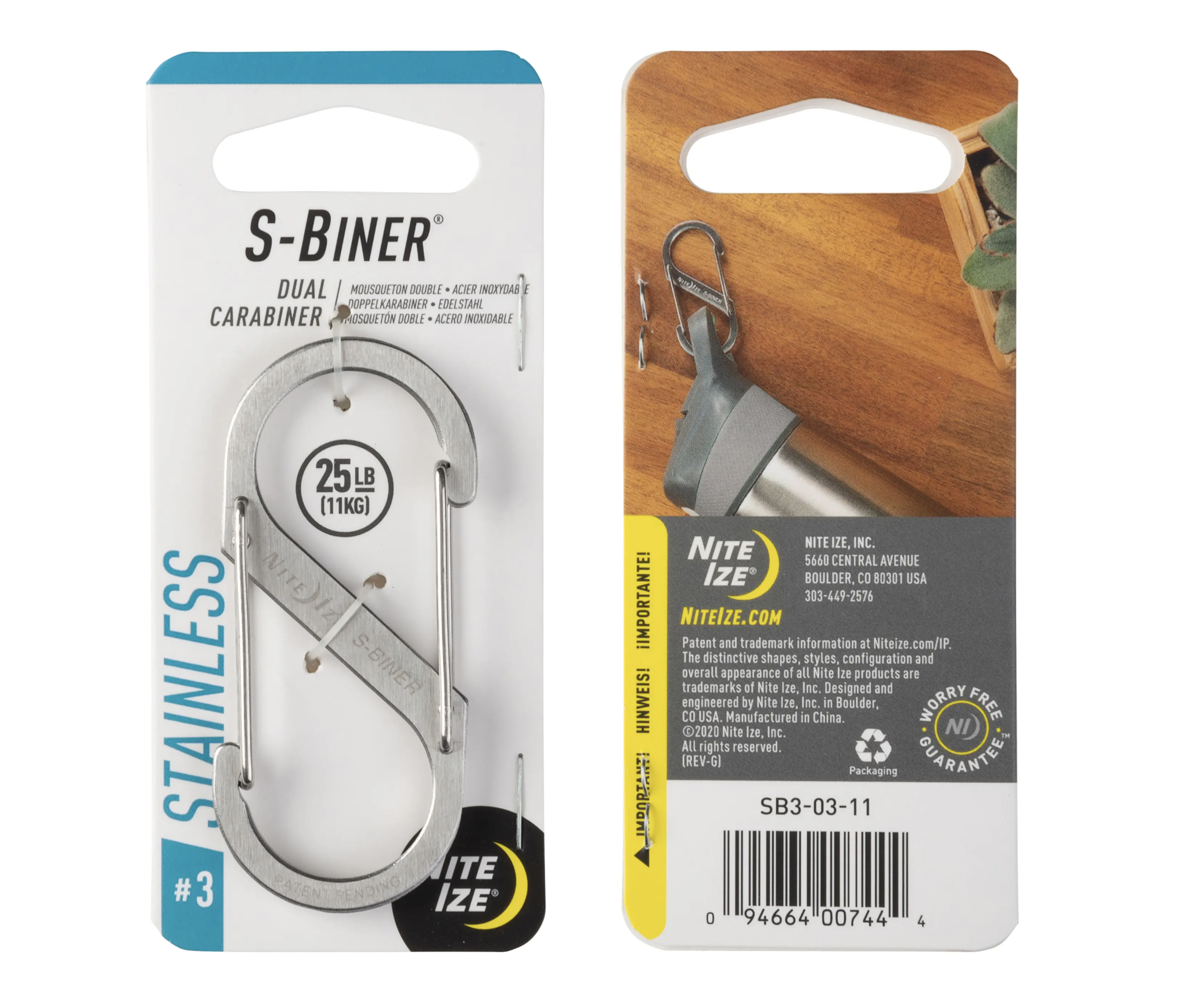 S-BINER® STAINLESS STEEL DUAL CARABINER