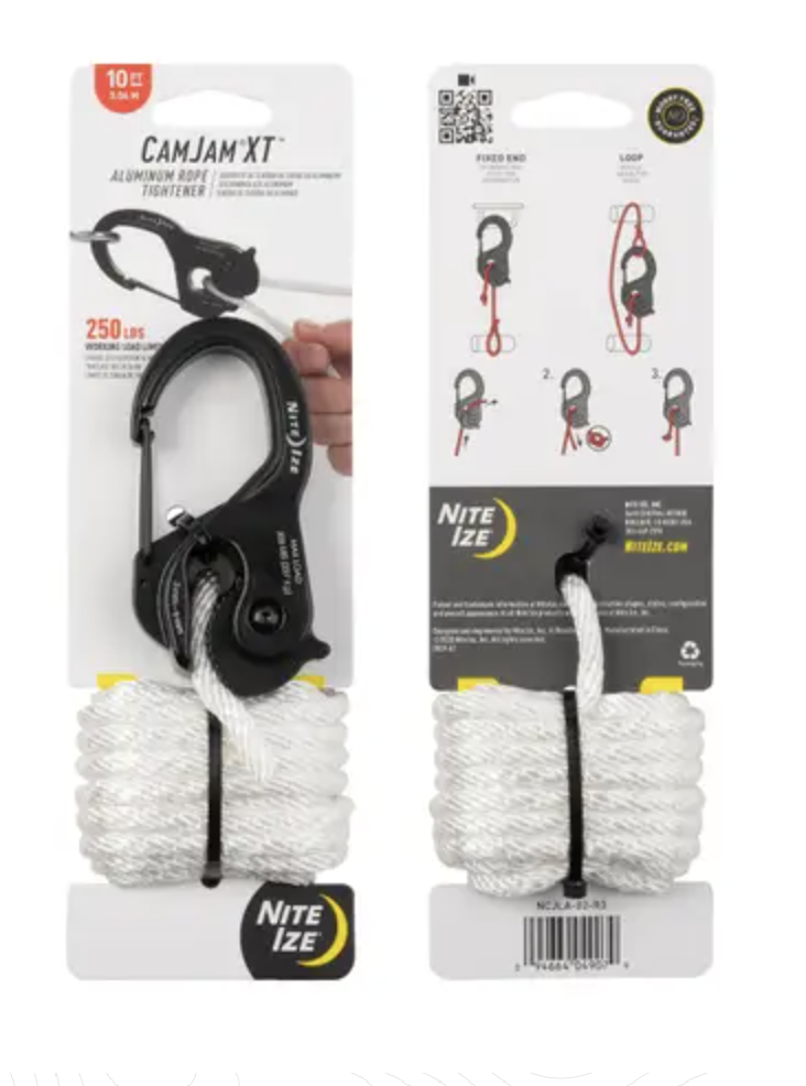 CamJam XT Aluminium Rope Tightener with 10ft Rope Large