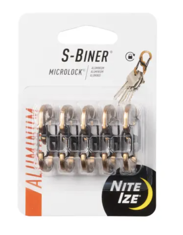S Biner MicroLock Aluminium Coyote (5 Pack)