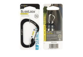 SlideLock Carabiner Stainless Steel #4 (Black)