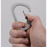 SlideLock Carabiner Stainless Steel #4 (Black)