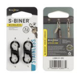 S-Biner MicroLock Stainless Steel #2 Pack (Black)