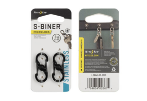 S-Biner MicroLock Stainless Steel #2 Pack (Black)