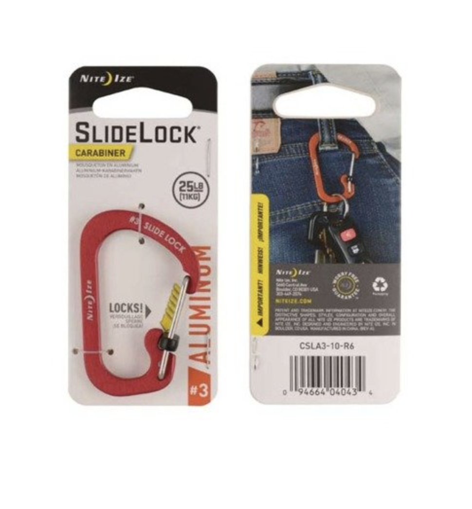 SlideLock Carabiner Aluminium #4 (Red)