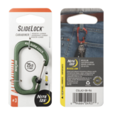 SlideLock Carabiner Aluminium #3 (Olive)