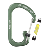 SlideLock Carabiner Aluminium #3 (Olive)