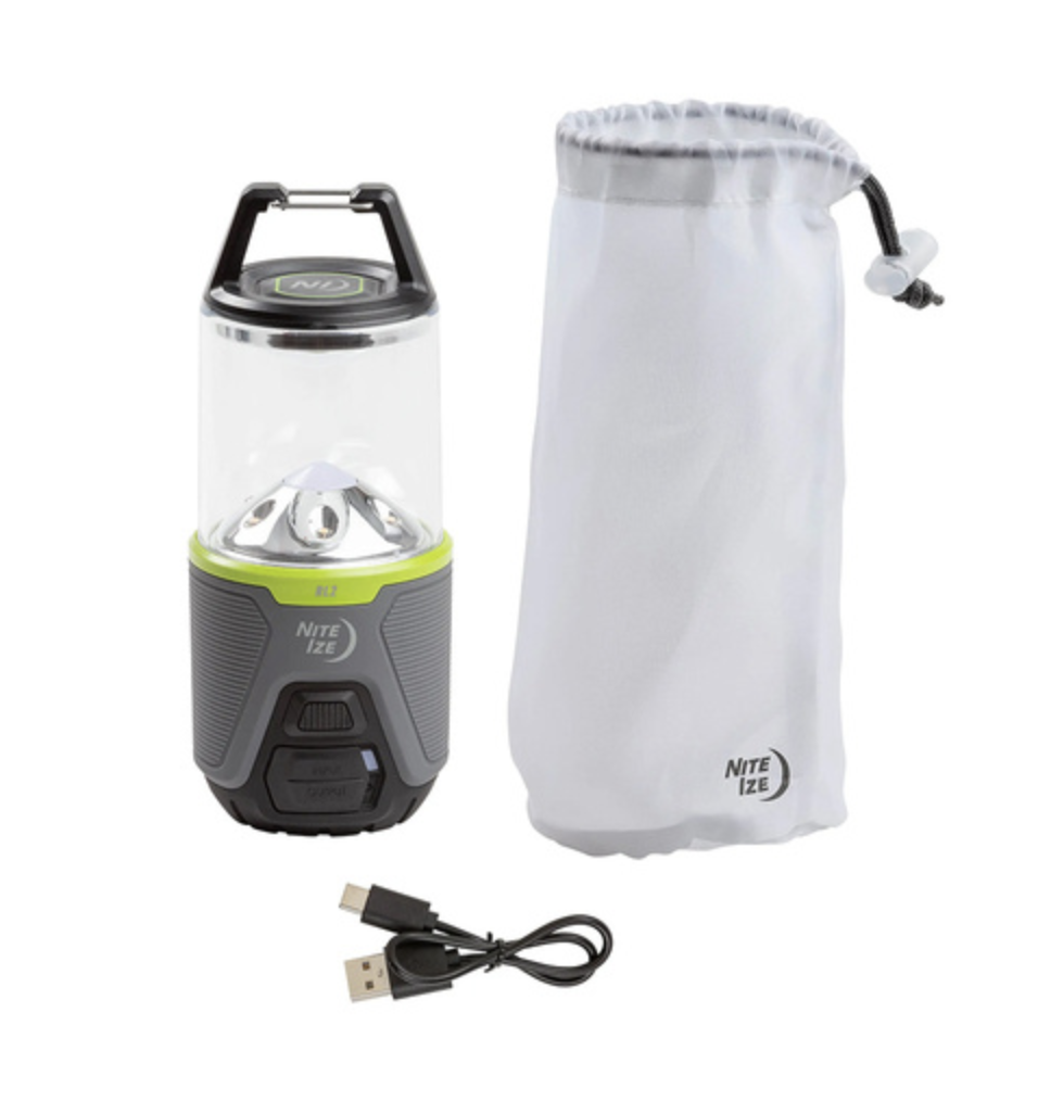 Radiant RL2 Rechargeable Camping Light - 400 lm - Gray / Green