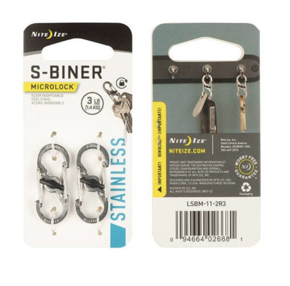 S Biner MicroLock Stainless Steel (2 Pack)