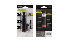 Radiant 3 in 1 Mini Flashlight (Black)