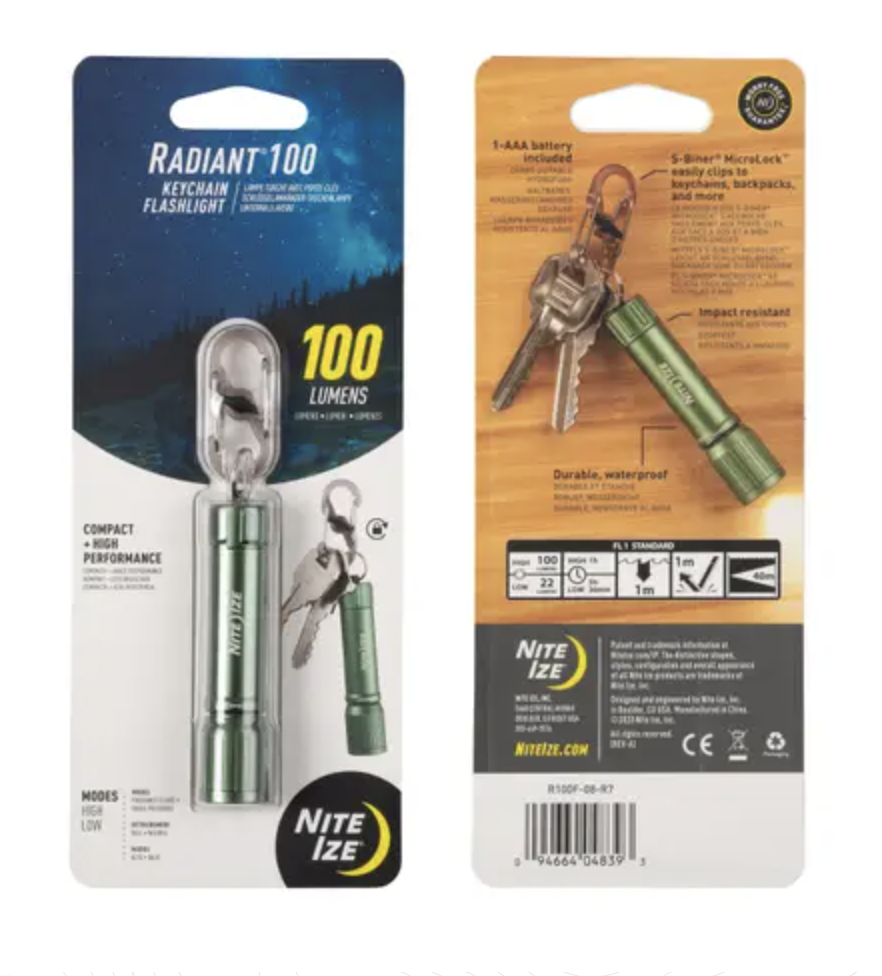 Radiant 100 Keychain Flashlight (Olive)