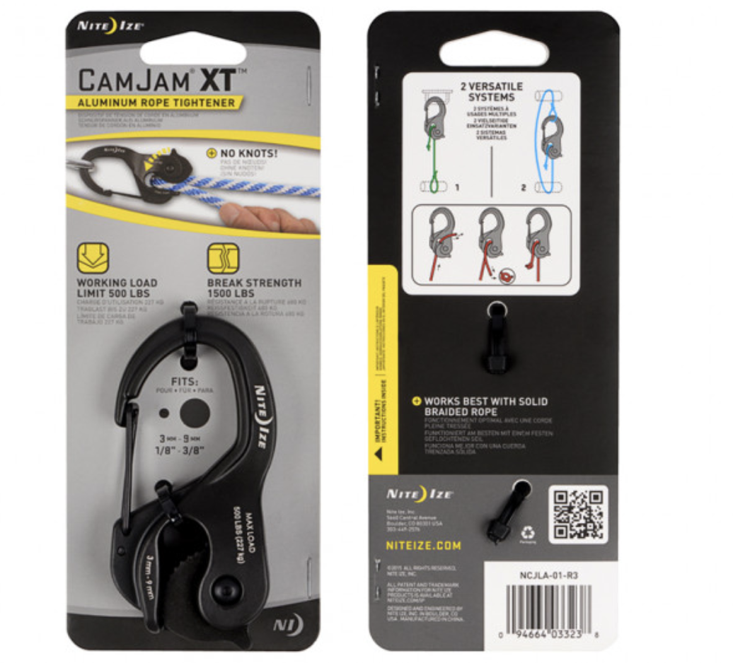 CamJam XT Aluminium Rope Tightener Large (Black)