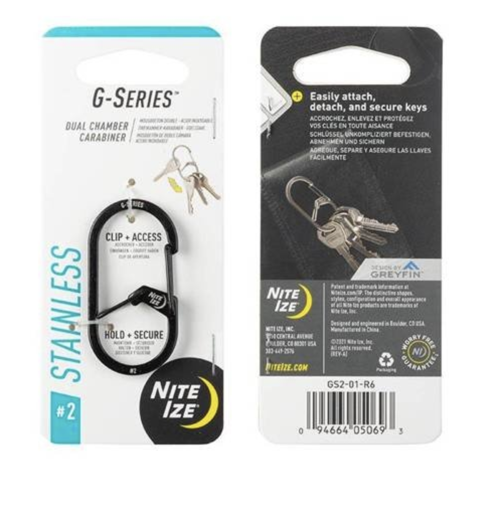 G-Series # (Black) Carabiner