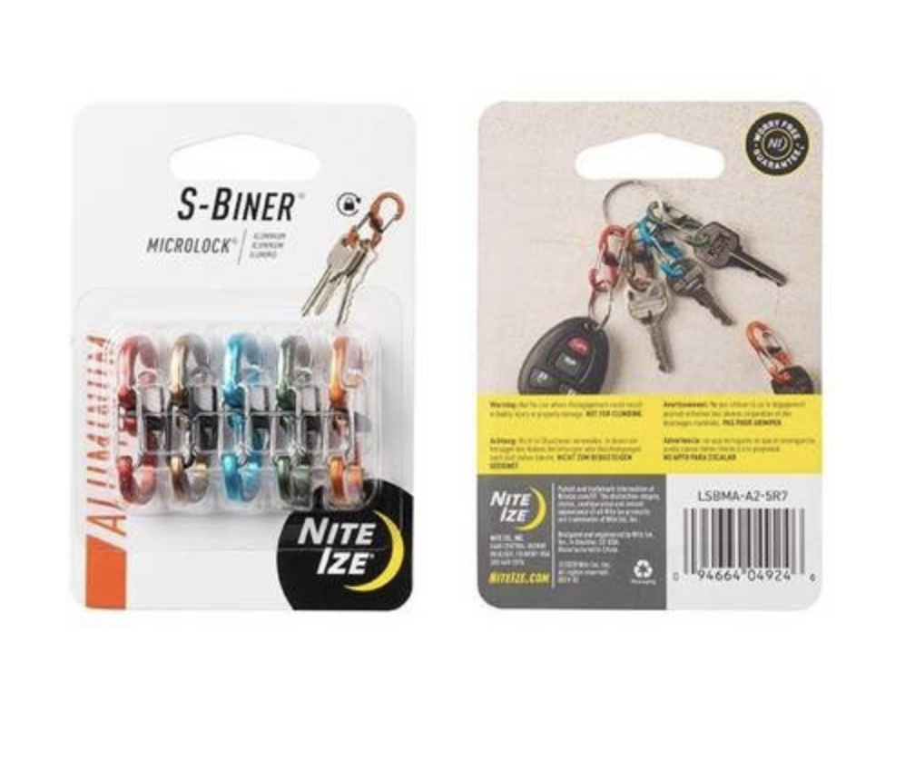 S-Biner MicroLock Aluminum - 5 Pack - Assorted