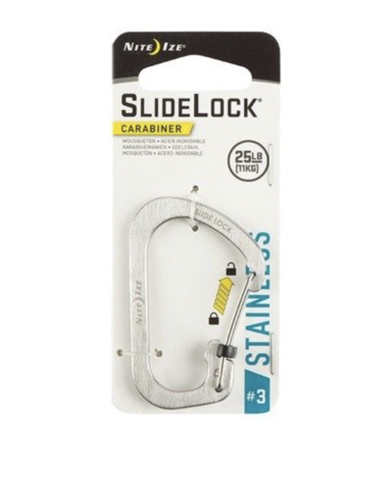 SlideLock® Carabiner Stainless Steel #3 (Stainless)