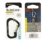 SlideLock Carabiner Stainless Steel #3  (Black)
