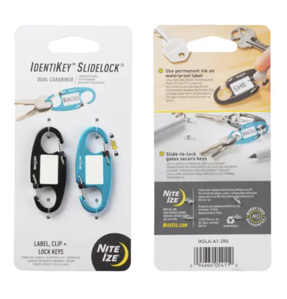 IdentiKey SlideLock Dual Carabiner -  2 Pack