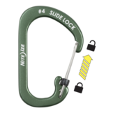 SlideLock Carabiner Aluminum #4  (Olive)