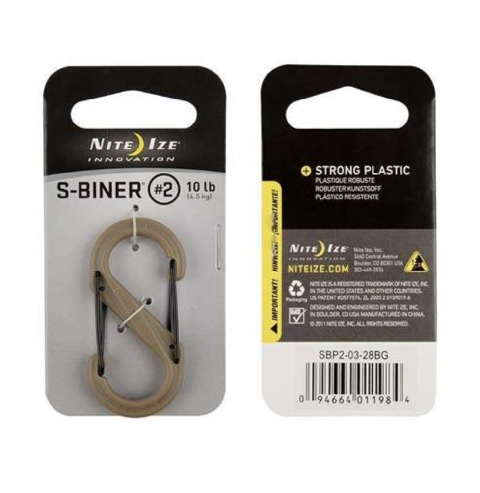 S-Biner Plastic Dual Carabiner #2  (Coyote)