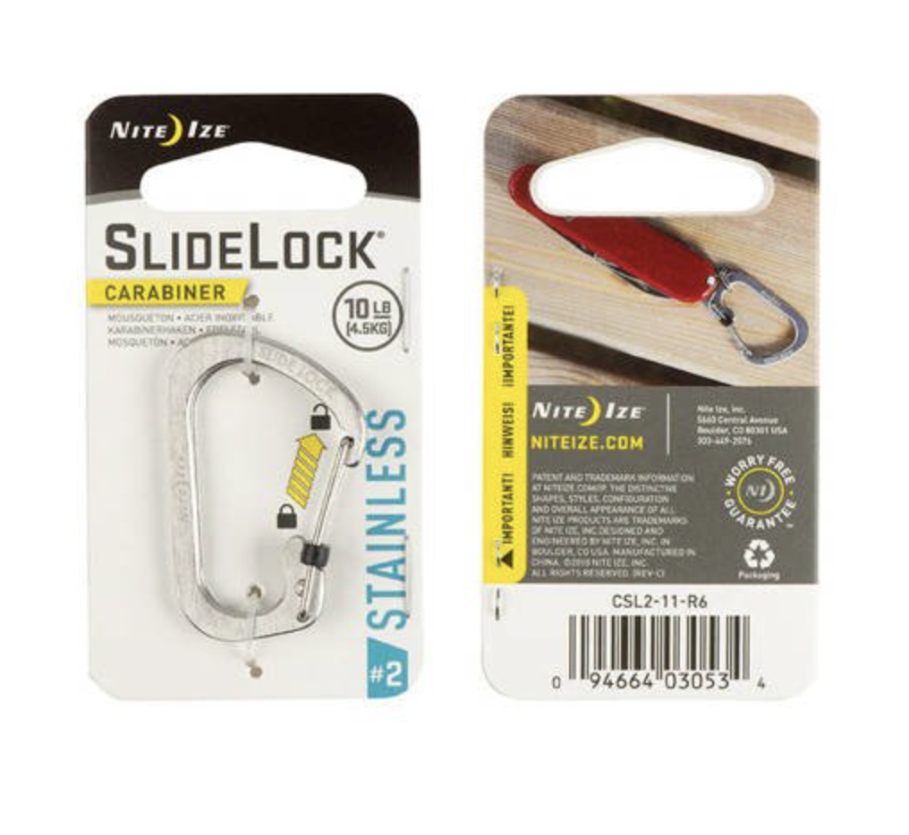SlideLock Carabiner Stainless Steel #2 - Stainless
