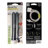 Gear Tie Reusable Rubber Twist Tie™ 12 in. - 2 Pack - (Black)
