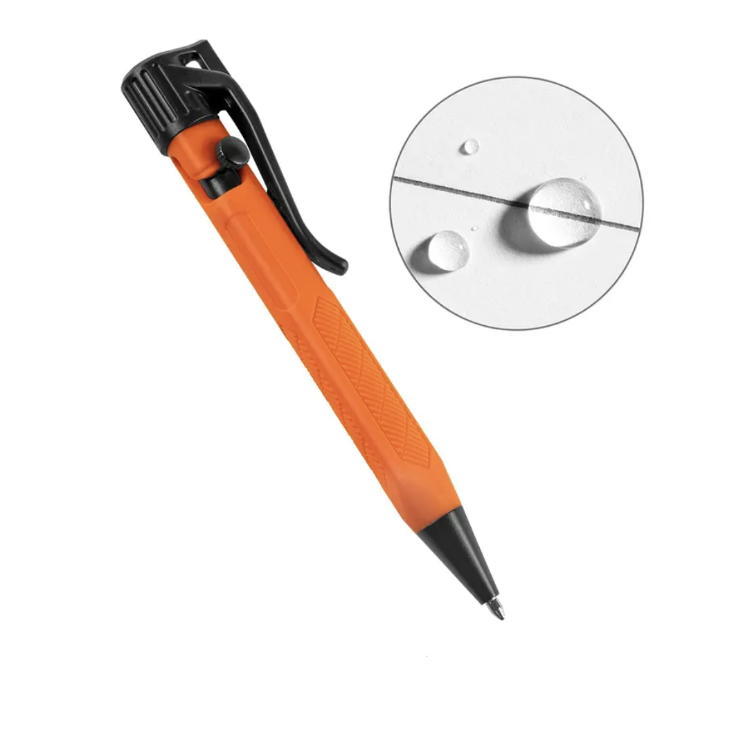 Mini Bolt Action pen Black Ink (Orange)