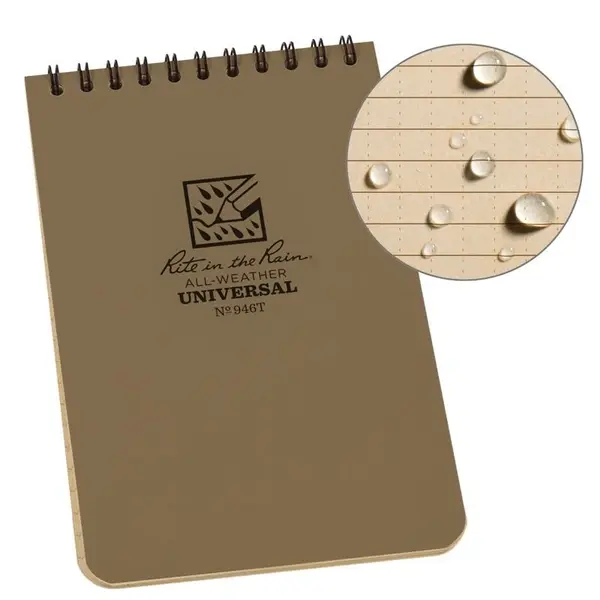 Top Spiral 4x6'' Notebook (Tan)